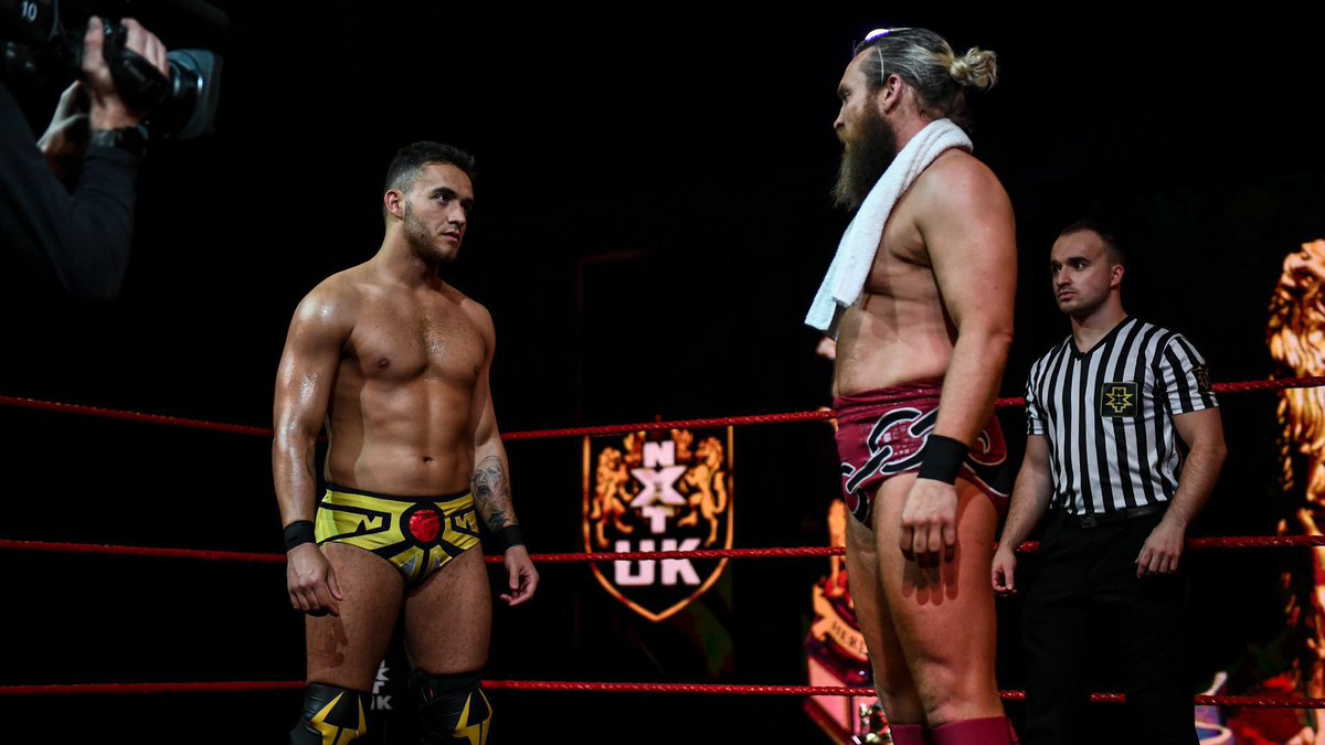 NXTUK_Legacy's tweet photo. Nov. 26, 2020:

At the BT Sport Studios, @AKidWrestler defeated @trentseven, 2-1, in sudden death overtime to become the inaugural #NXTUK #HeritageCup Champion.

📸 WWE https://t.co/K6j4aMkC3t