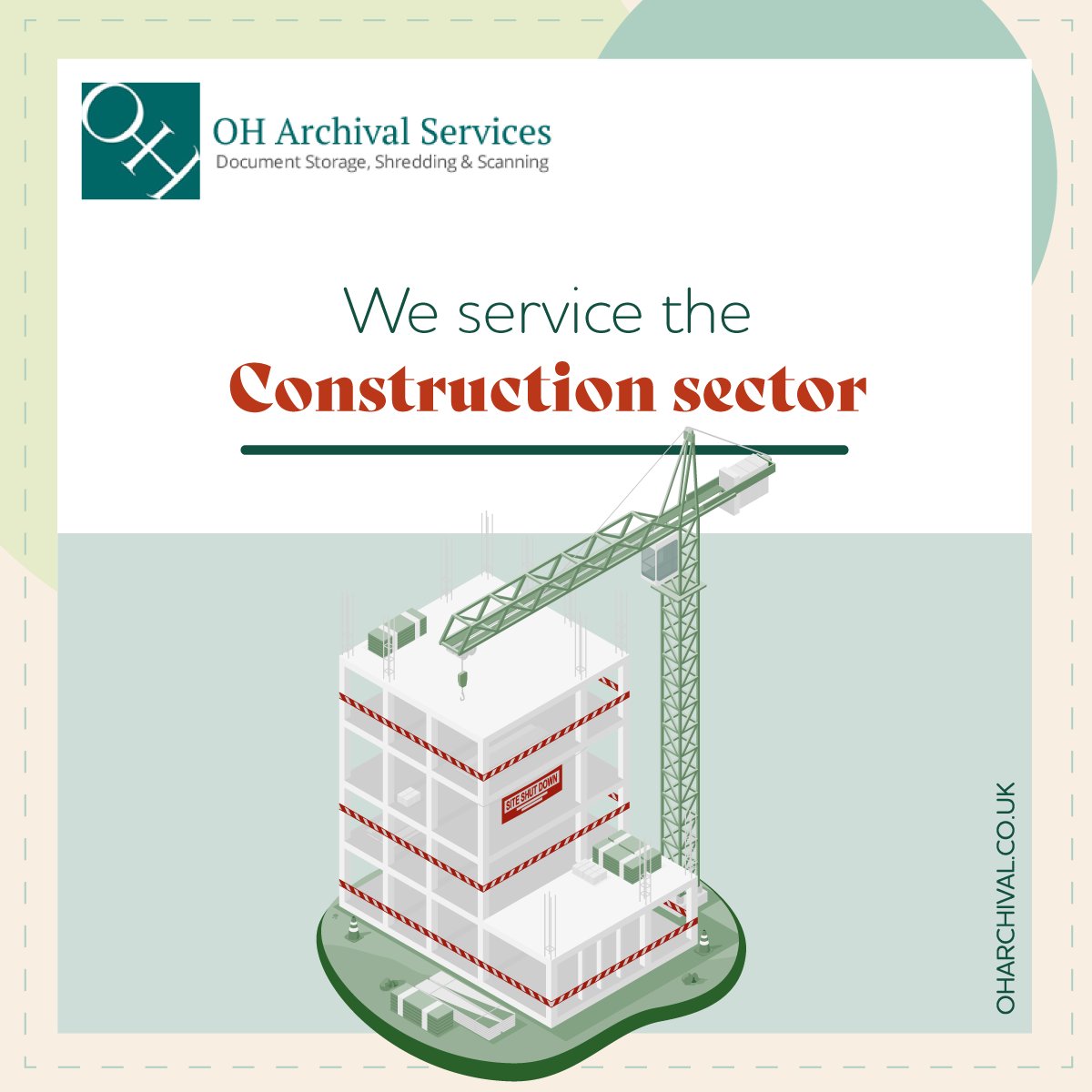 OH_Archival's tweet photo. Calling all #construction companies 🔊 

OH can help professionally manage your #data &amp; documents

We provide construction businesses with a legally compliant, secure, #documentstorage solution

#Building #Modular #Architects #Plans #Records #Maps #GDPR #DataProtection #Hull https://t.co/ITrZ5zWm8l