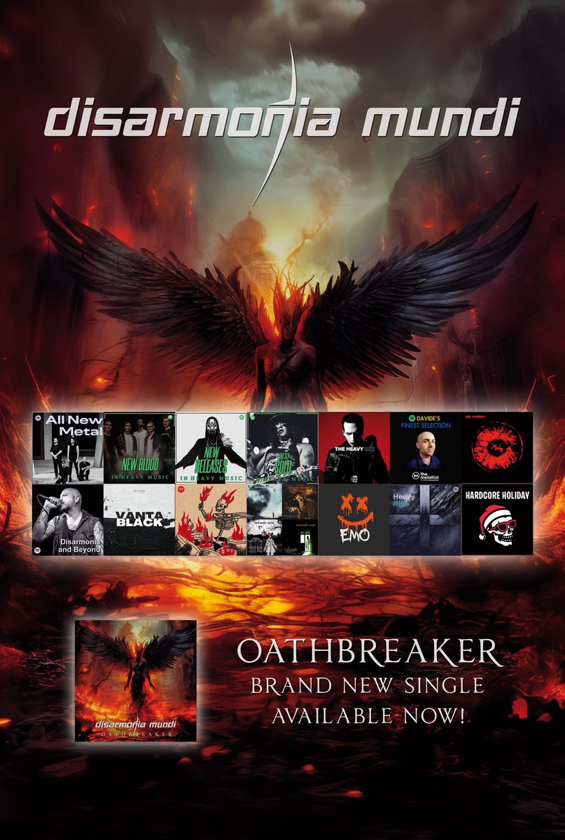 Tnx to all the playlists featuring our new single OATHBREAKER 

#disarmoniamundi #oathbreaker