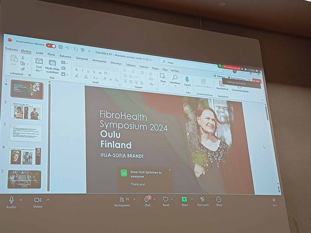 Next, Ulla Brandt from LILE ry brings the important patient perspective to our symposium