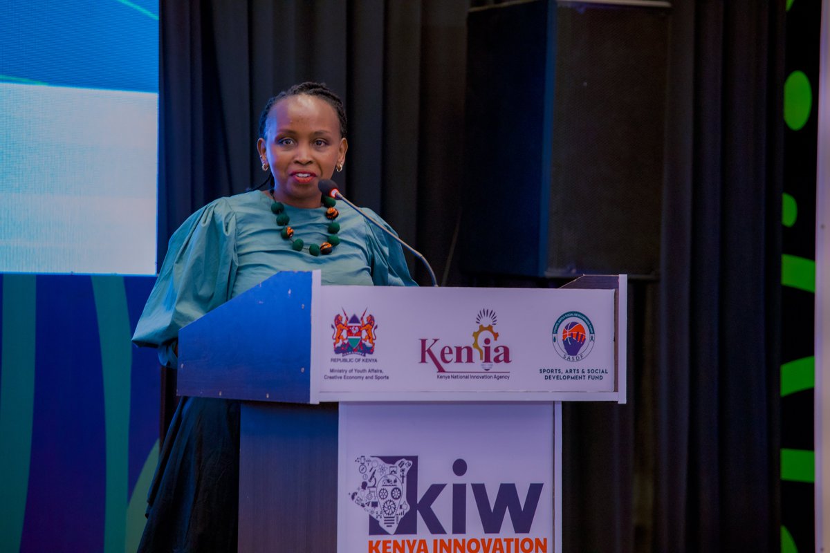 KenyaInnovWeek's tweet photo. "Innovation Agencies in Africa(IAA) network recognizes the power of diversity, providing a platform for collaborative innovation across the continent"- Dr. @ChirchirEmmy highlights the network's role in championing diversity in African Innovation. https://t.co/JgbdcYBezz
