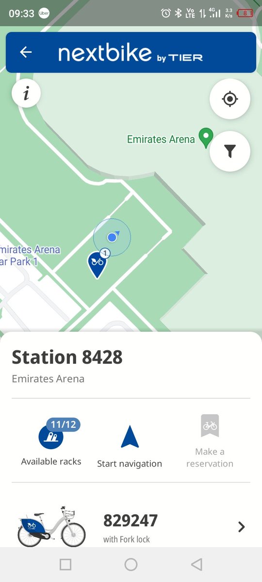 Hey <a href="/nextbikeUK/">nextbike by TIER UK</a> no bikes at Emirates Arena today.... App says there is 1 bike. <a href="/GlasgowCC/">Glasgow City Council</a>