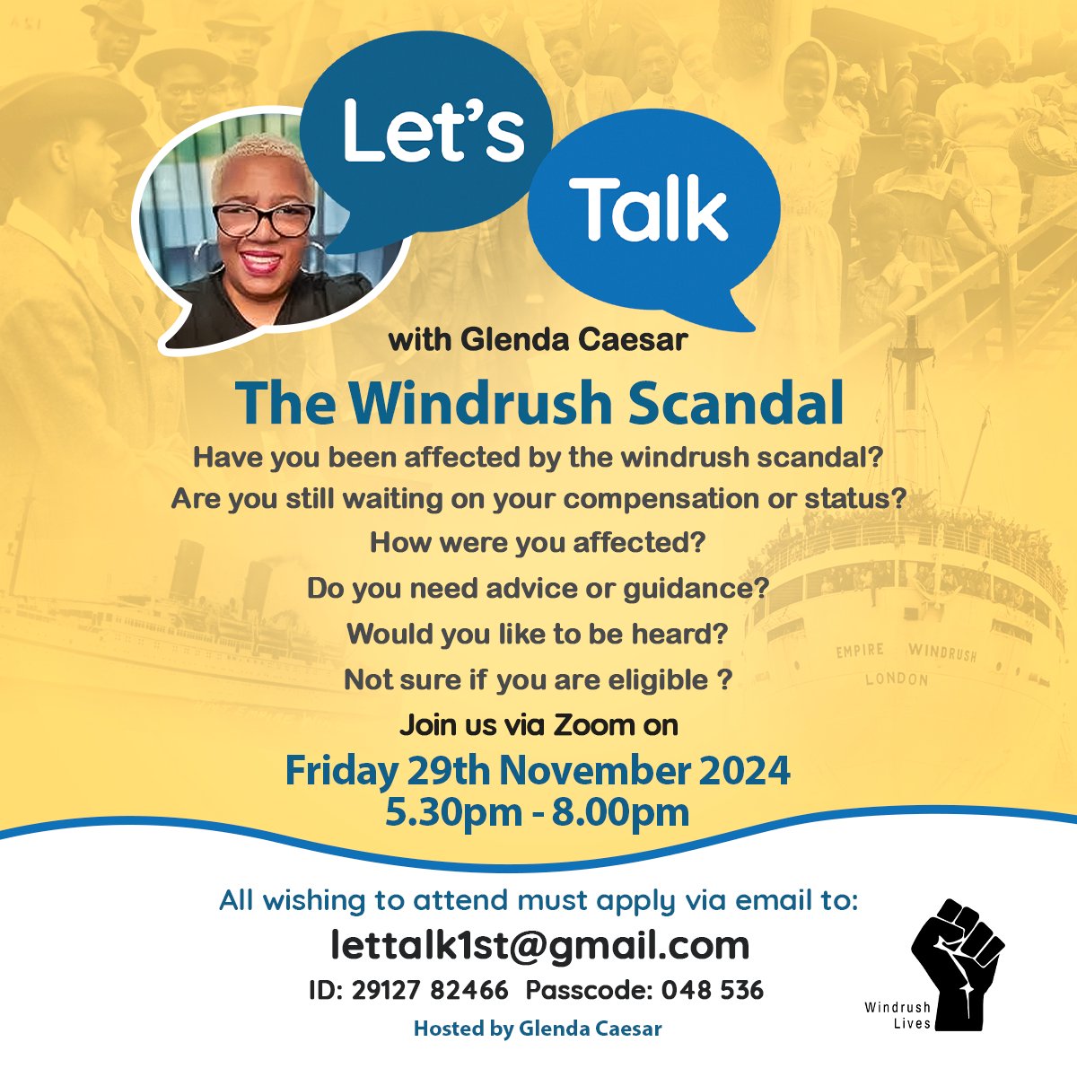 Join us this Friday via Zoom to hear real-life stories of those still affected.