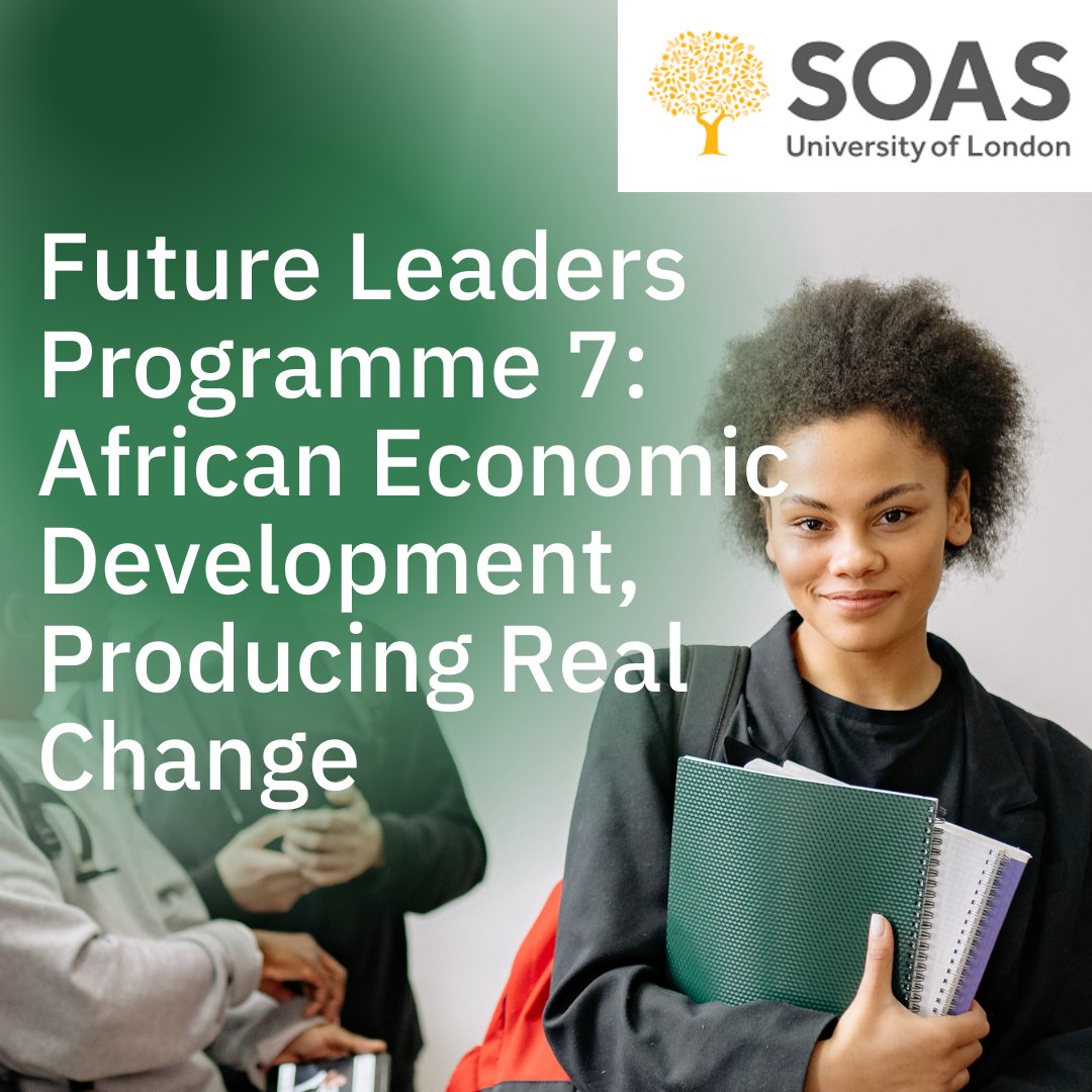 opportunitiesfy's tweet image. ๐Future Leaders Programme - African Economic Development ๐
Join FLP at SOAS University, 10-14 Feb 2025! Focus on Africaโs growth, climate change, debt management & more.
๐ Deadline: 6 Dec 2024
๐ wp.me/p23f03-bPj
#FutureLeaders #AfricanDevelopment #SOAS #Scholarships