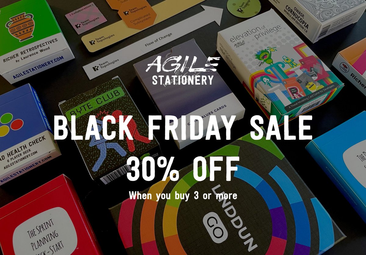 Whether you’re building software, running it smoothly, keeping it secure, or facilitating collaboration, we’ve got tools to help your team thrive! agilestationery.com/collections/bl…
#Threatmodeling #cybersecurity #Agile #BlackFriday