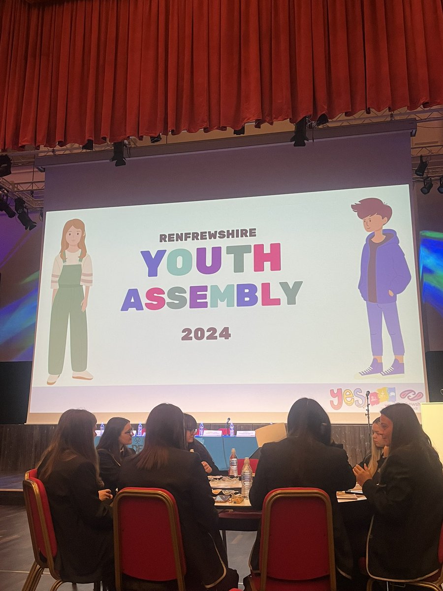 at the renfrewshire youth assembly today!