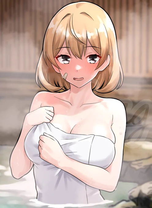 #いい風呂の日 #艦これ 温泉朧チャン…(◜ᴗ◝ ) 