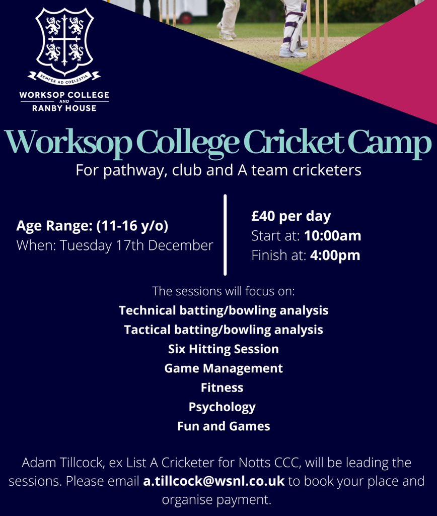 Worksop College Cricket tweet media
