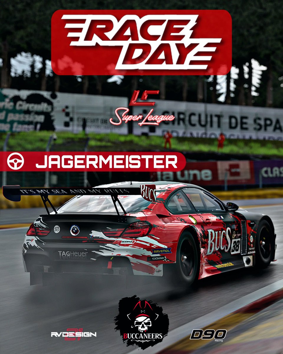 ((( RACE DAY ))) 

🏁 | LC Superleague

🏆 | <a href="/community_lc/">LC Community</a> 
⏱️ | 21:00
📍 | Spa Francorchamps 🇧🇪
🏎 | BMW M6 Gr3
🕹️ | <a href="/GT_Jagermeister/">Jagermeister</a>
👨‍🎨 | <a href="/RV21_Design/">Gipsy jr.</a>