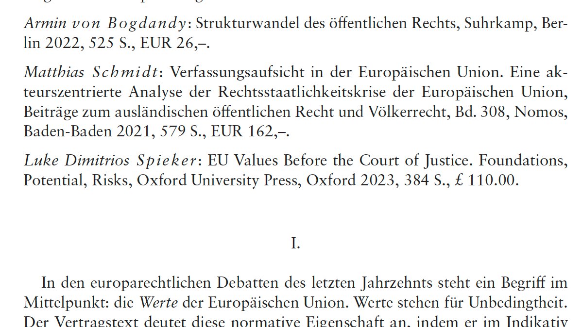 Frank Schorkopf (@frankschorkopf) on Twitter photo In AöR-Heft 3/2024 ist meine ausführliche Auseinandersetzung mit dem <a href="/MPILheidelberg/">MPIL Heidelberg</a> Forschungsprogramm zu Art. 2 EUV und zum transformativen Konstitutionalismus erschienen - als Besprechung der Monografien von <a href="/ld_spieker/">Luke Dimitrios Spieker</a>, A. v. Bogdandy und Matthias Schmidt. In AöR-Heft 3/2024 ist meine ausführliche Auseinandersetzung mit dem <a href="/MPILheidelberg/">MPIL Heidelberg</a> Forschungsprogramm zu Art. 2 EUV und zum transformativen Konstitutionalismus erschienen - als Besprechung der Monografien von <a href="/ld_spieker/">Luke Dimitrios Spieker</a>, A. v. Bogdandy und Matthias Schmidt.
