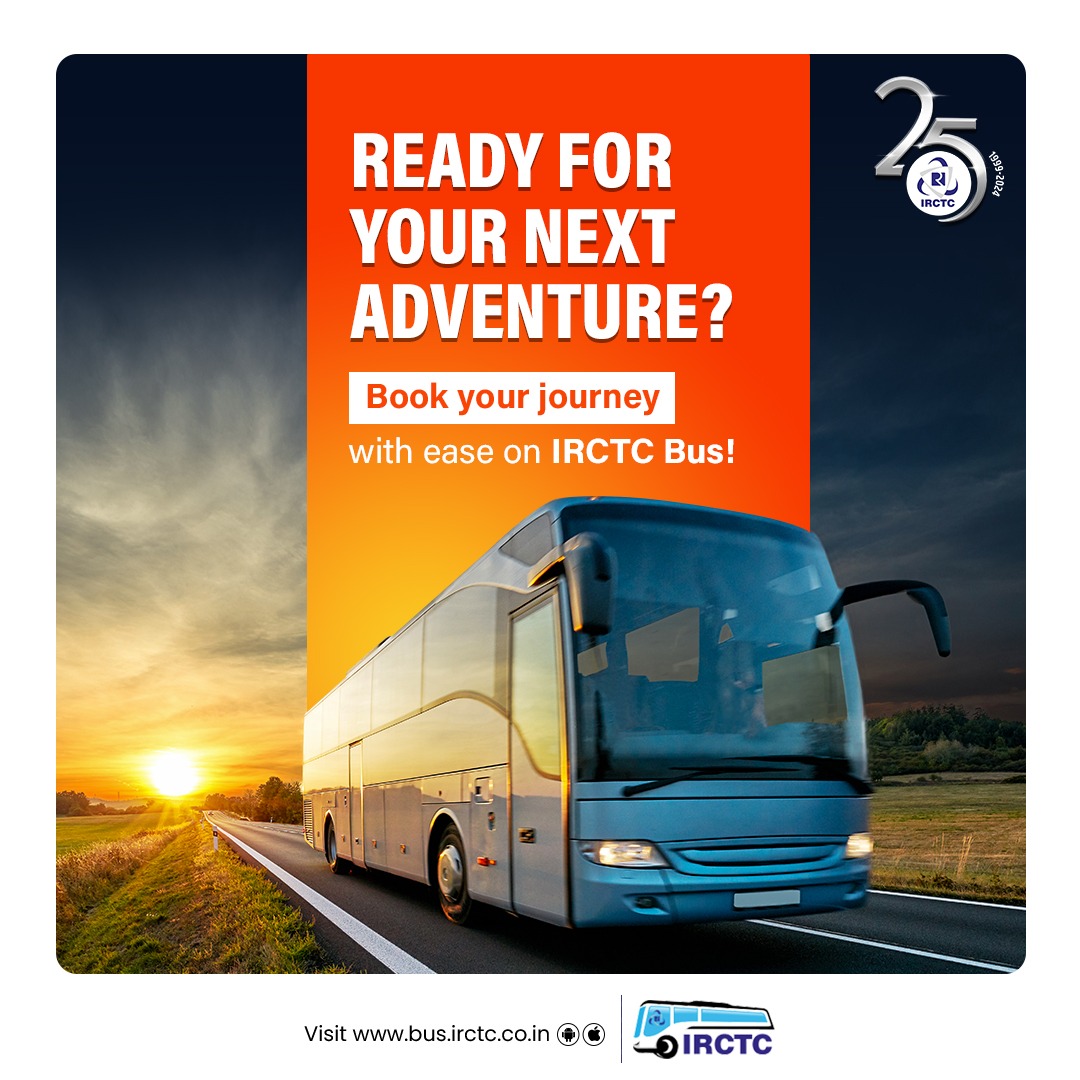IRCTCofficial's tweet image. Book your journey with ease on IRCTC Bus! 

Whether it&apos;s a weekend getaway or a trip back home, find the perfect bus for your route. 

Start your travel planning now at bus.irctc.co.in 

#Travel #IRCTCBusBooking #IRCTCBus #EasyBooking #ThinkTravelThinkIRCTC #IRCTCForYou…