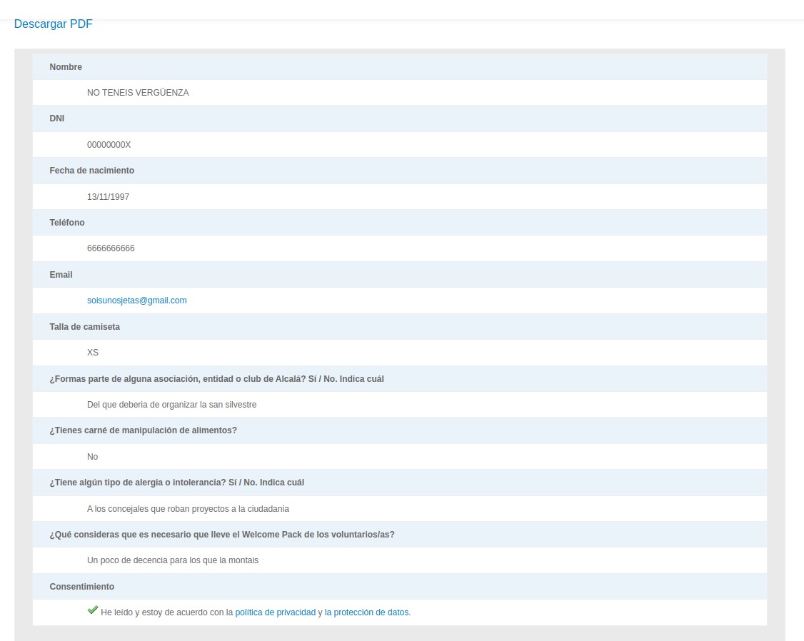 Resulta que el <a href="/AytoAlcalaH/">Ayuntamiento de Alcalá de Henares</a> ahora pide voluntarios para la san silvestre que le ha robado a los clubes deportivos como <a href="/sr2triatlon/">SR2 Triatlón</a>. Yo ya he rellenado mi inscripción.. y tú ? inscripciones.ayto-alcaladehenares.es/formulario-vol…