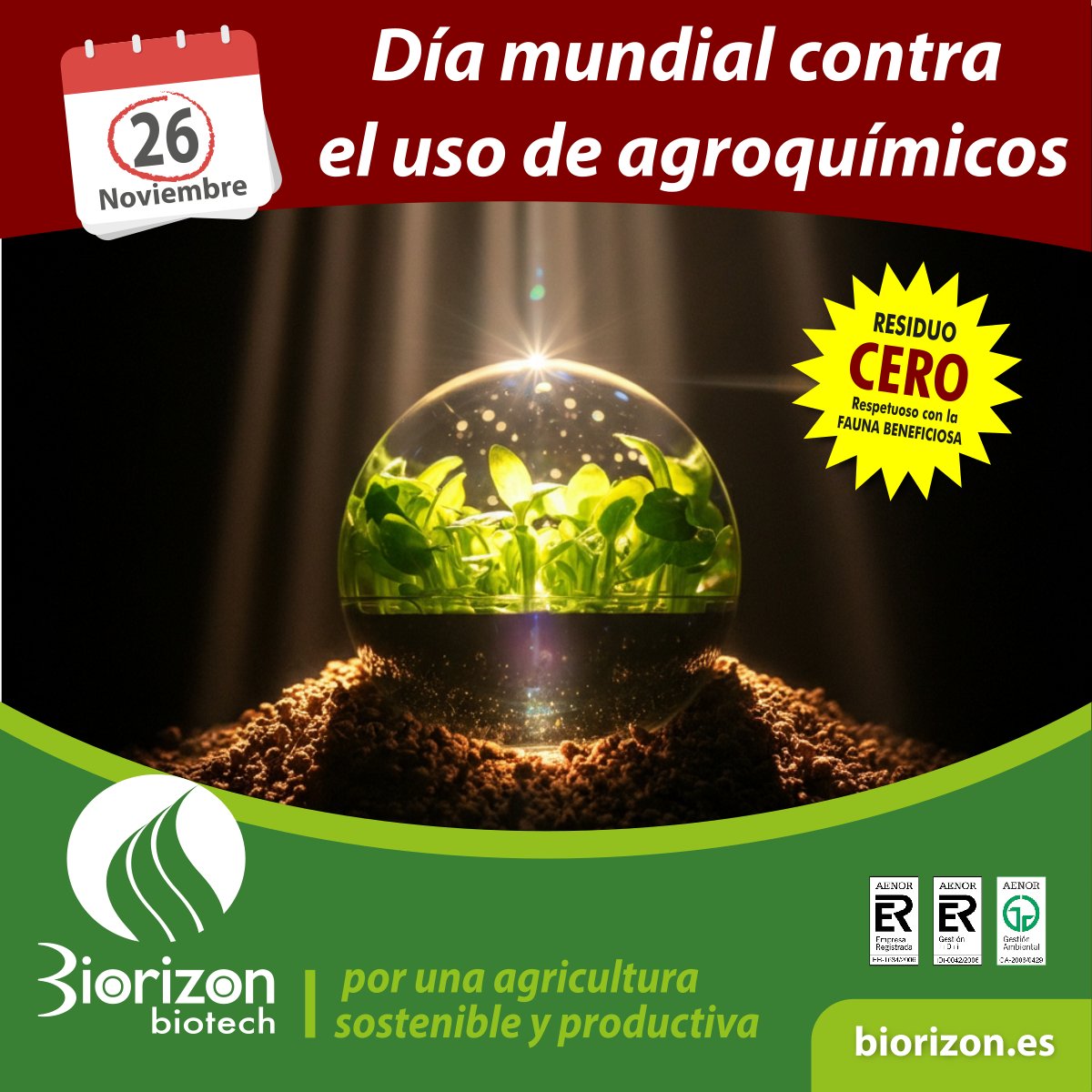 En Biorizon transformamos las #microalgas en soluciones naturales que cuidan cultivos, suelo y medioambiente. Cada minuto invertido en investigación es clave para un futuro sin químicos. 🌿✨
#DíaContraLosAgroquímicos #Sostenibilidad #InnovaciónAgrícola #BiorizonBiotech #TrieTech