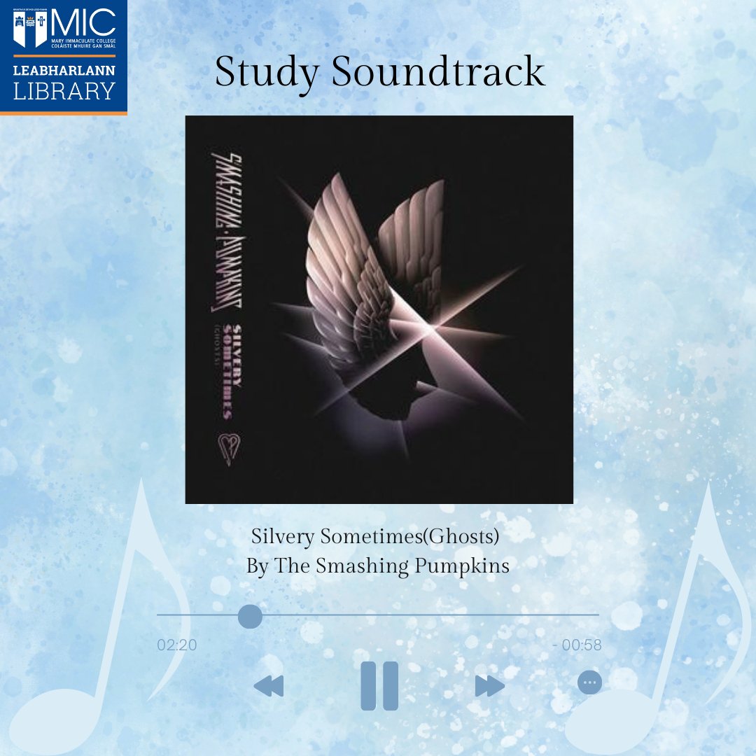 miclibraries's tweet image. If you're opting to stay out of the cold for the day and study instead, this song should help.

Sam has picked "Silvery Something" by the Smashing Pumpkins this week. Link in bio.

#miclibraries #studenttakeover #studyplaylist