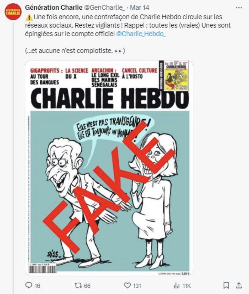 JuliusFox777's tweet photo. @michelfran13921 @99percentyouth @realDonaldTrump #FAKE 

@Charlie_Hebdo_ n’aura jamais les #corones de publier ça 😉 https://t.co/18Mqjj1way
