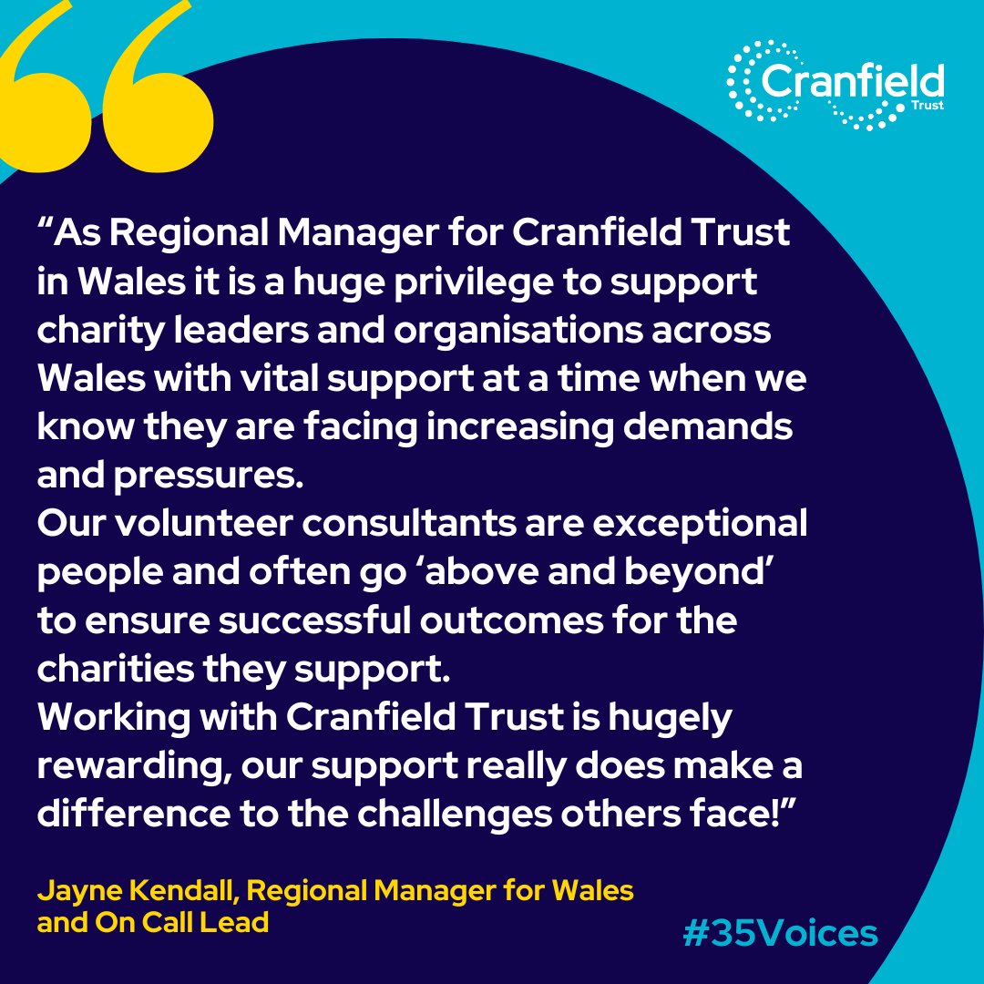 Cranfield Trust (@cranfieldtrust) on Twitter photo This week during #WelshCharitiesWeek our #35Voices instalment comes from our very own Jayne Kendall, Regional Manager for Wales ๐ During her time with us Jayne has matched many #Volunteers with charities needing support, making a huge difference to many charities in Wales ๐ด๓ ง๓ ข๓ ท๓ ฌ๓ ณ๓ ฟ This week during #WelshCharitiesWeek our #35Voices instalment comes from our very own Jayne Kendall, Regional Manager for Wales ๐ During her time with us Jayne has matched many #Volunteers with charities needing support, making a huge difference to many charities in Wales ๐ด๓ ง๓ ข๓ ท๓ ฌ๓ ณ๓ ฟ