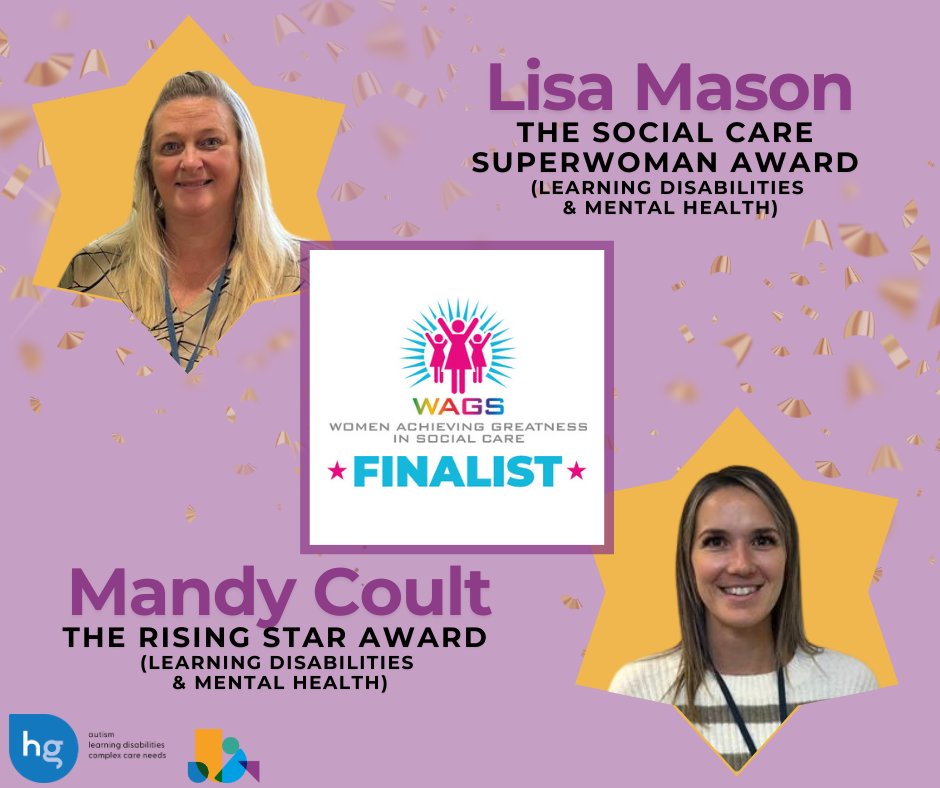 We’re thrilled that TWO of our incredible managers have been shortlisted for The Social Care Superwoman Award (LD &amp; Mental Health category) at the prestigious Women Achieving Greatness in Social Care Awards in London this week! #learningdisabilities #WomenInSocialCare