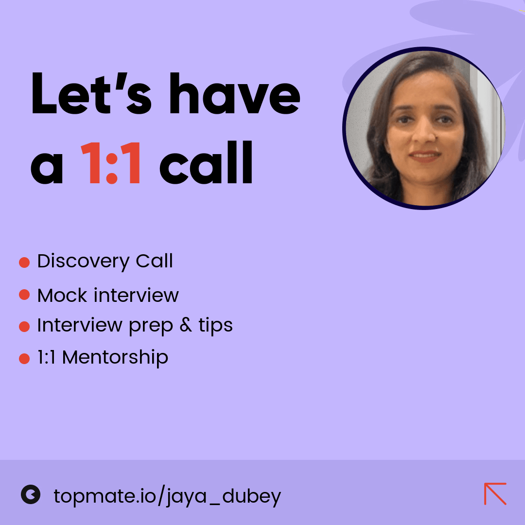 jayadubey's tweet photo. Hey everyone!

I've been getting a lot of DMs for guidance, so decided to take action on it.

I'm excited to help folks out and give back to the community via Topmate. Feel free to reach out if you have any questions or just want to say hi!

https://t.co/tLIhyuNF7p https://t.co/170vM0Uata