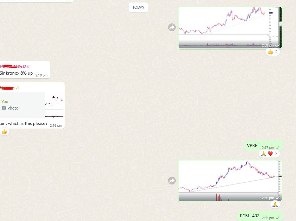 TrendTrader85's tweet photo. Some Intraday
#PCBL :416 from 402
#VPRPL:291 from 280
#JUNIPER : 346 from 336
Genuspower, TOLLINS, SGIL did well and few more
few shared here as well #NIITLTD ,#COLPAL, #GENESYS ,#SIYSIL #ADFFOOD https://t.co/8TwDgDDTPV