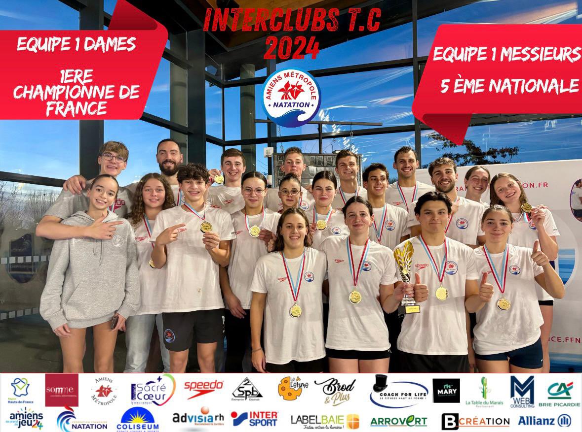 Interclubs : les filles d’#Amiens Métropole #natation championnes de France ! Les garçons 5e.
amiensnatation.com/news/49596
<a href="/AmiensMetropole/">Amiens Métropole - Ville d’Amiens</a> <a href="/Somme_fr/">Département de la Somme</a> <a href="/hautsdefrance/">Région Hauts-de-France</a> <a href="/guillaumeduflot/">Guillaume Duflot</a> <a href="/Alain_Gest/">Alain Gest</a> <a href="/StraviusJs/">Jérémy Stravius</a>