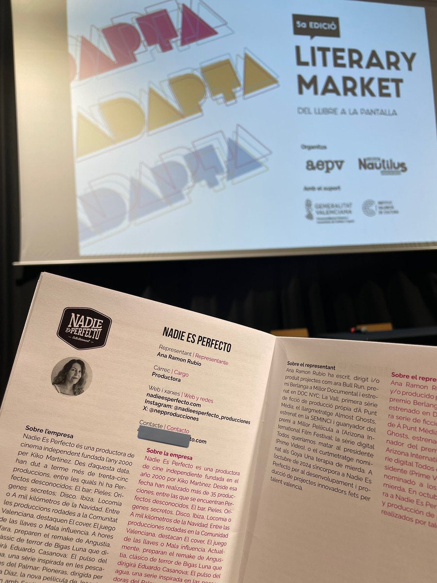 Hoy estamos en Adapta Literary Market 💙 <a href="/nepproducciones/">Nadie Es Perfecto</a> <a href="/GVAcultura/">GVA Cultura</a> <a href="/aepv_editorials/">AEPV</a> #NadieEsPerfecto