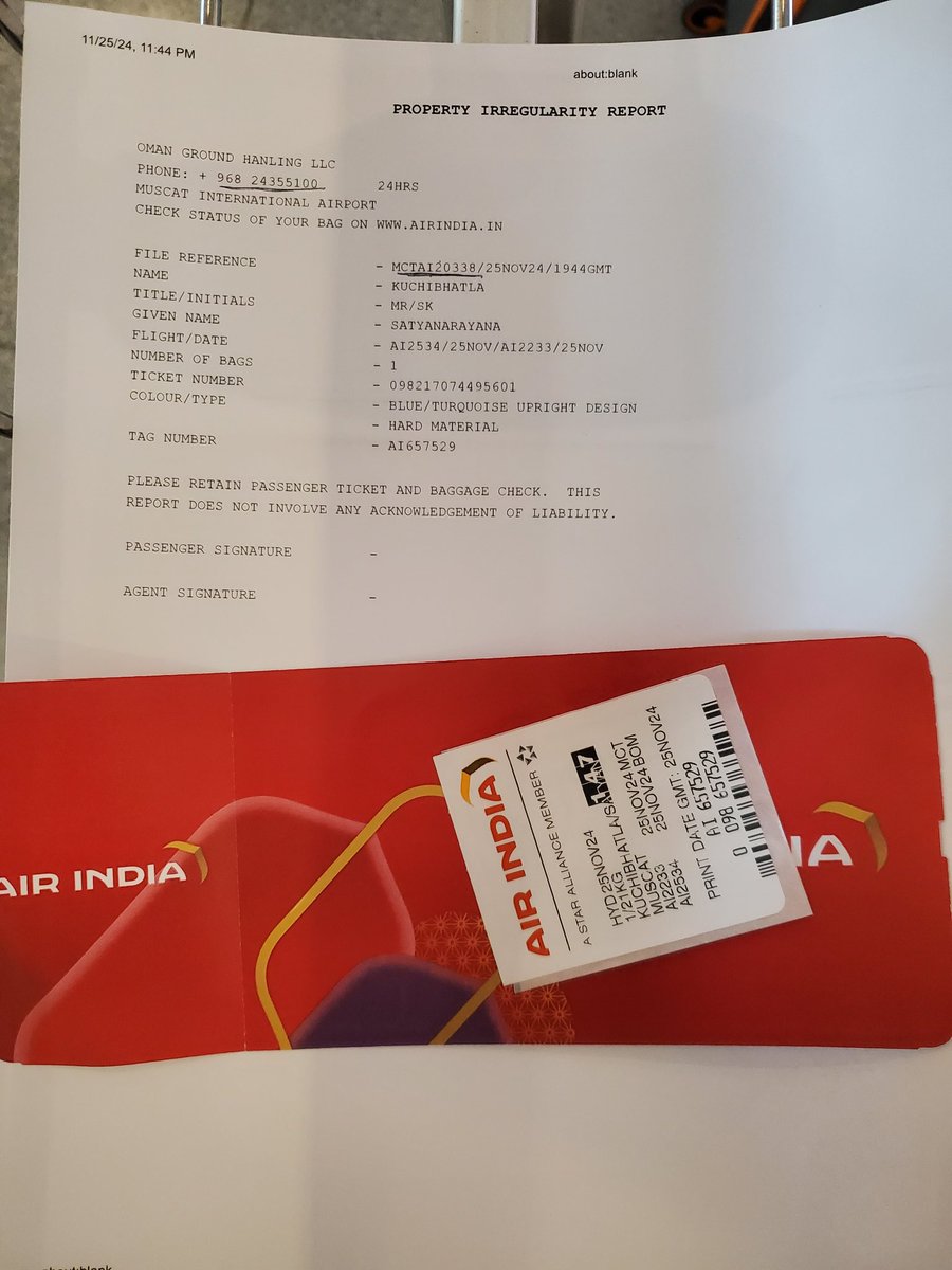 Heat2Comfort's tweet photo. @airindia wish someone takes ownership for the Missed Baggage. Dr. Satyanarayana landed for important business meetings in #Muscat last night, 16 hours gone no update - his Bag did not reach. No one knows where the Bag is. Website/Chat/Phonecalls notning helps. Please help. https://t.co/Q7PVzTUz7i