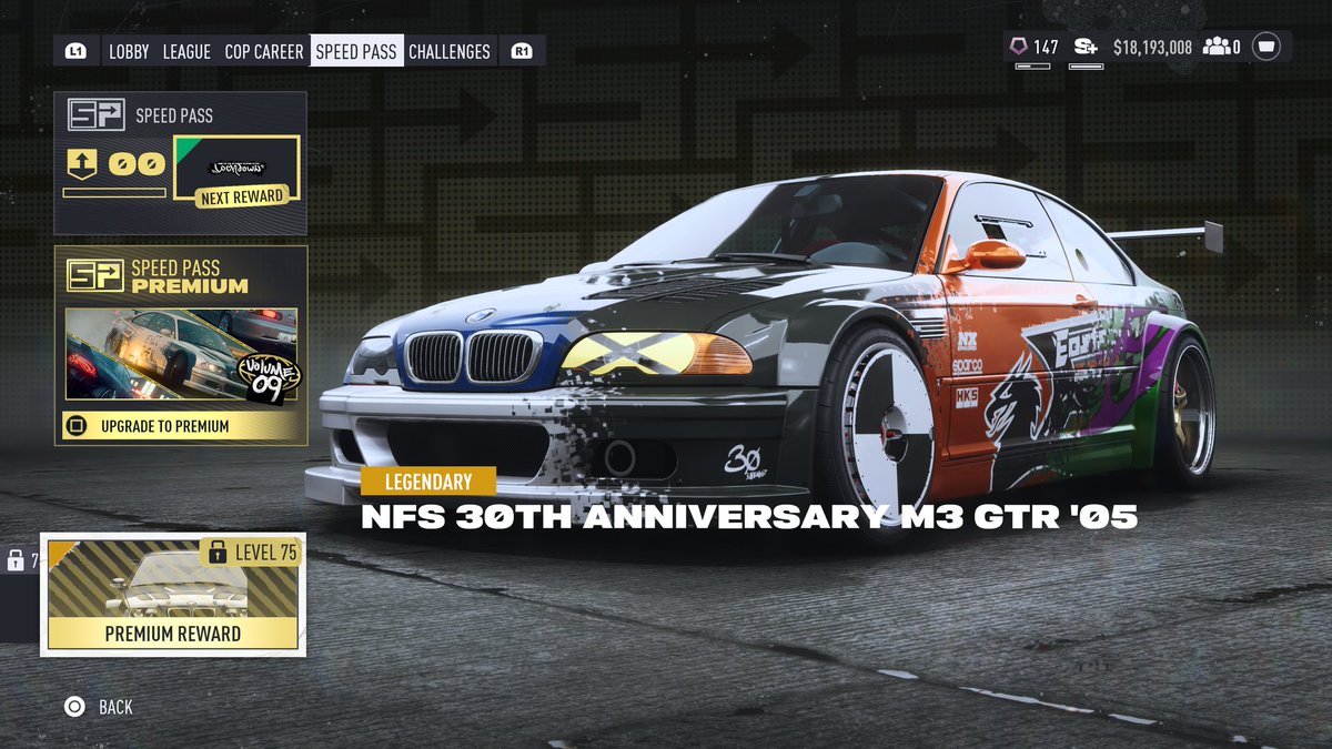 TheNobeds's tweet photo. NFS 30th Anniversary M3 GTR
The final tier of the Vol. 9 Premium SpeedPass features a custom BMW M3 GTR inspired by four NFS Hero cars
- Player's BMW M3 GTR
- Eddie's R34 Skyline
- Rachel's 350z
- A$AP Rocky's 190E
#NeedforSpeed #NFS30 https://t.co/R7Hy1Lbu2u