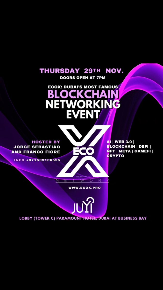 4jorge's tweet photo. EcoX Hackdays Building ecosystem for Startups 
#ecoxdubai #web3 #hackdays #mydubai #jorgesebastiao

https://t.co/NW03ODtQj6

Subscribe our calendar 
https://t.co/bYgbbqoHkn
And join us weekly on Thursday https://t.co/WJlCRoW3XE