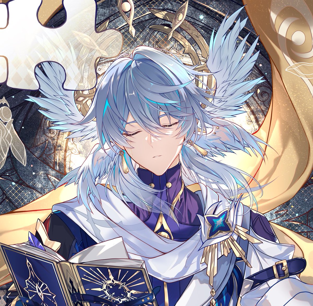 #HonkaiStarRail #SundayHSR 
「银羽轻坠，星辰随梦；闭眸间，心之羽翼已展翅飞翔。」