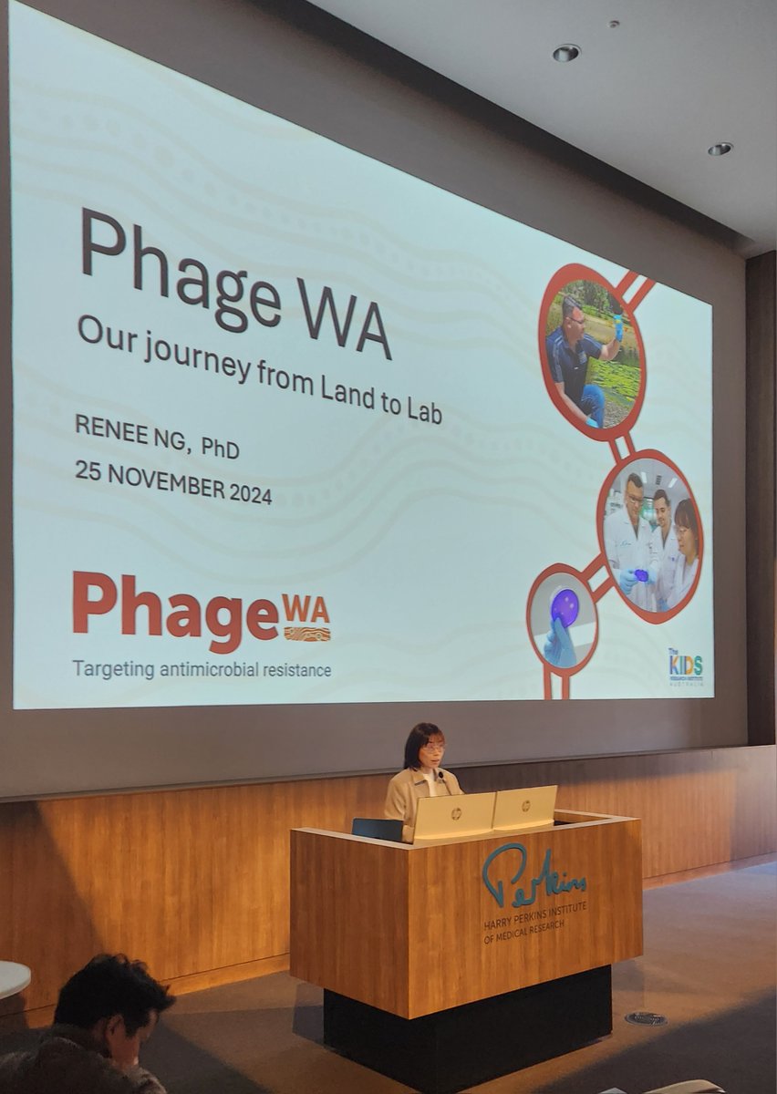 "Bonding" over Molecular Microbiology Session invited speakers at #WAMM2024

With Renee Ng <a href="/_reneenicole/">Renee</a> (<a href="/TheKids_AU/">The Kids Research Institute Australia</a>) speaking about the #Phage WA journey