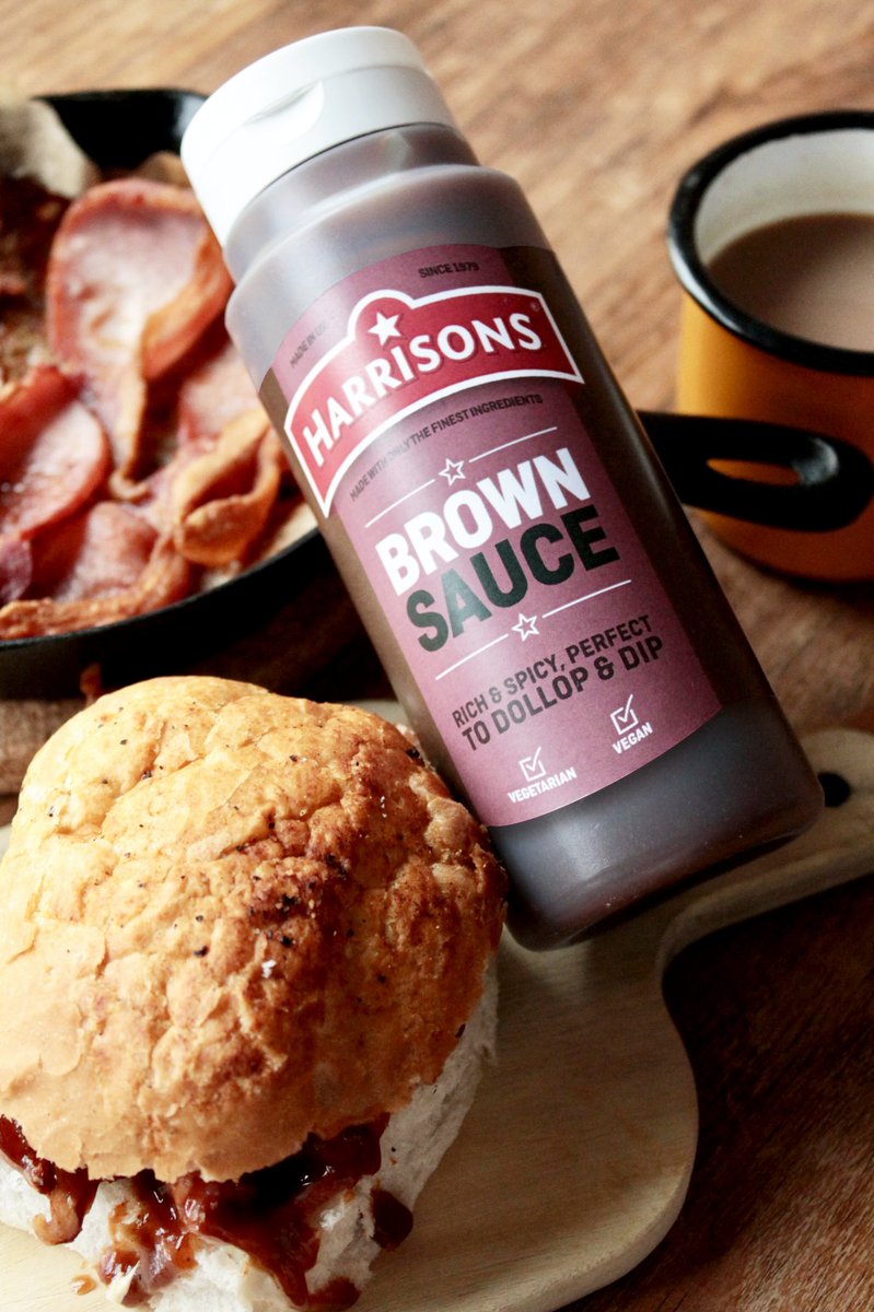 The perfect pairing to a bacon bap 🥓 #HarrisonsSauces