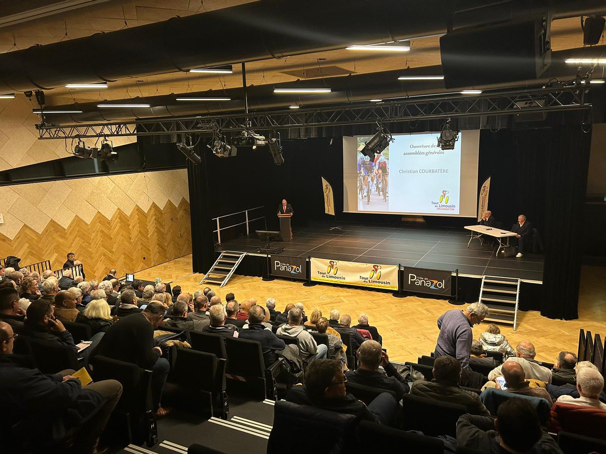 tourdulimousin's tweet photo. 📢 Assemblée Générale 2024 !

Jeudi dernier, à Panazol, s’est tenue l’Assemblée Générale de l’association. Un moment fort marqu�� par la réélection de notre président, Christian Courbatère, pour un mandat de 4 ans, félicitations à lui ! 

#TourduLimousin #TDL24 #Cyclisme #Panazol https://t.co/2nLznC6jnJ