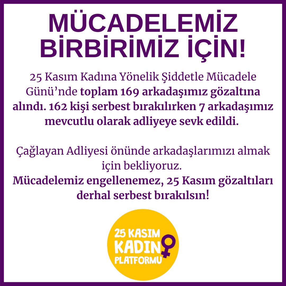 25 Kasım Kadın Platformu tweet media
