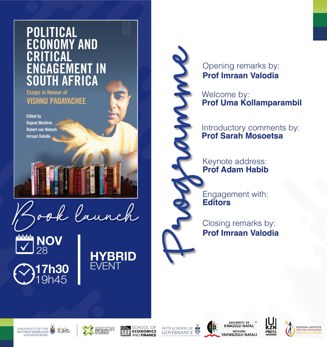 Wits_SCIS's tweet photo. ⏳ The countdown is on! 
Join us for the much-anticipated book launch featuring a powerhouse panel of experts. 

🗓️ Date: Thursday, 28 November 2024
⏰ Time: 17:30 for 18:00 (SAST)
🌐 Don’t miss out—register here: https://t.co/xKEffaqgCG https://t.co/Fmw0230pDS