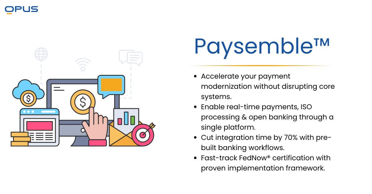 OpusTechGlobal's tweet photo. Are legacy payment systems holding you back? Paysemble™ offers plug-and-play integration, scalability, and real-time payments—empowering your business to adapt and innovate faster.
Contact us for a demo.
👉 https://t.co/YtIYNnEjn4
#Paysemble #PaymentsInnovation https://t.co/r1rajBoHs9