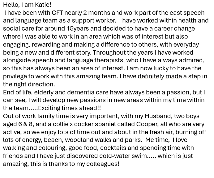 As part of our #AHPSupportWorkerWeek we would like to introduce you to some our Support Workers here in Cornwall... Meet Katy!