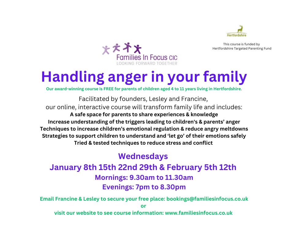 FiFHerts's tweet photo. Handling Anger in your family is aimed at parents of neurotypical children and will help create a more harmonious family life. Please share and help us reach parents hoping to help improve their child’s emotional regulation. 

🌠for more info visit: https://t.co/CgodNwqZbn https://t.co/VdkHhEOXEX