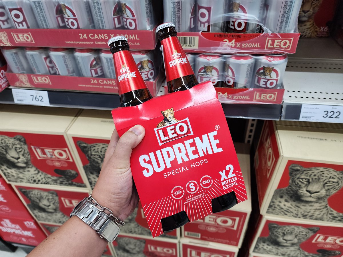 BlogMsfs's tweet photo. #LEOSupreme ออกใหม่ดื่มง่าย รสจืดๆ แต่อร่อย ไม่ขม ชอบๆ 🤩 https://t.co/an16QQbSOB