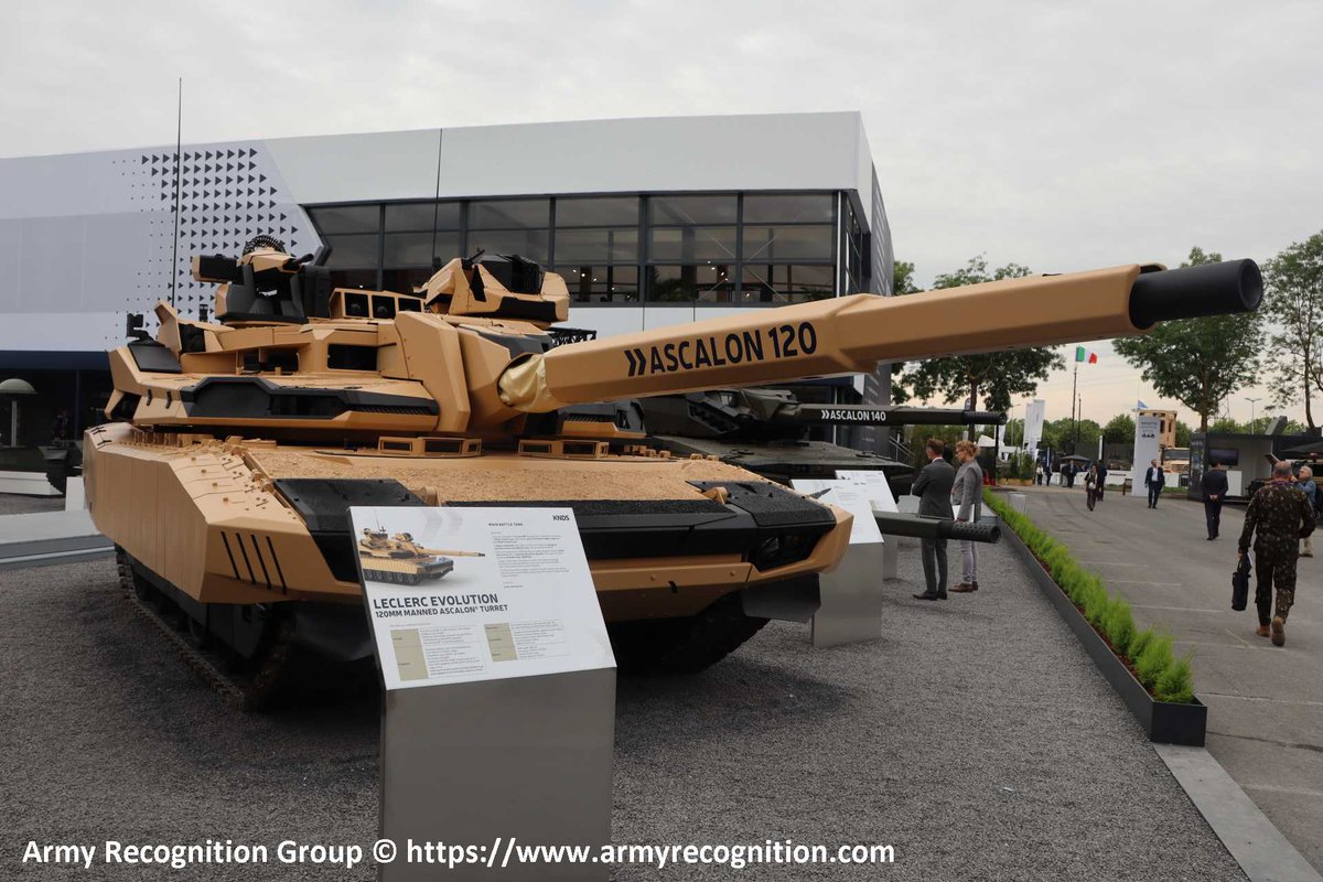ArmyRecognition's tweet image. Exclusive: #Leclerc #Evolution Tank Features #ASCALON #Turret for Rapid Retrofits from 120mm to 140mm.
armyrecognition.com/focus-analysis… @NexterKNDS @nytimes @WSJ @washingtonpost @USATODAY @latimes @Reuters @Bloomberg @TheSun @MailOnline @DailyMirror @Daily_Express @FT @jdomerchet