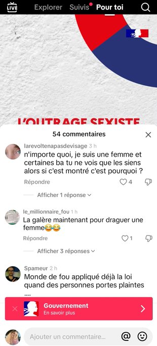 Willokhlass - 3 pic. Jsuis tombée sur une pub du gouvernement et 99% des commentaires sont choquants. En big 2024. https://t.co/EFsqlPwGgX