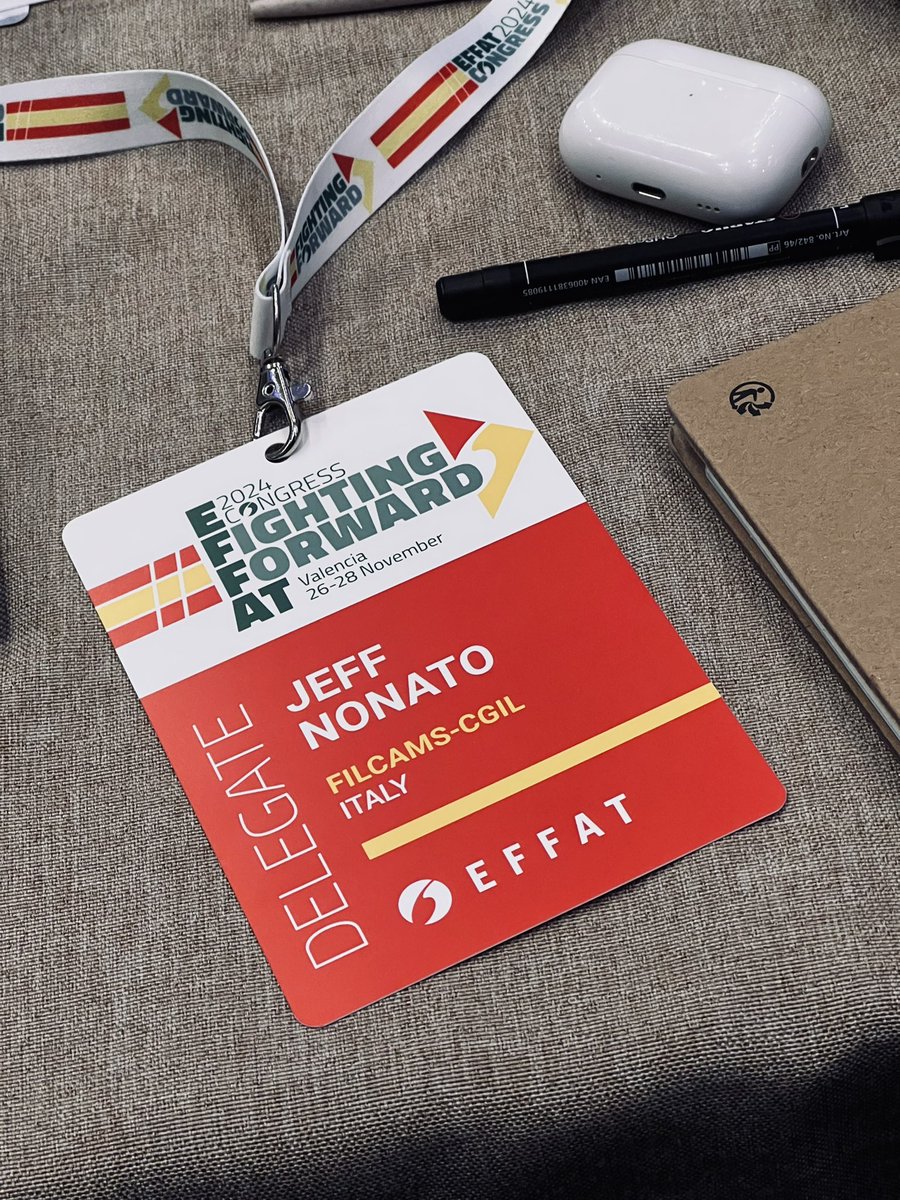 jeffnonato's tweet photo. Badge ✅
Valencia ✅
@EFFAT_org Congress, al via i lavori 
#FightingForward #Filcams #CGIL https://t.co/xaS3bmh6nx