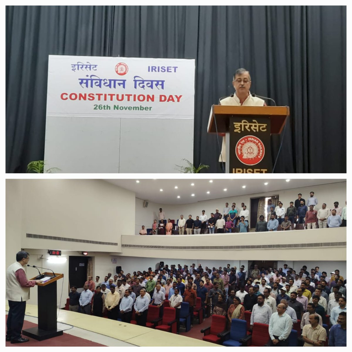 IRISET - Samvidhan Diwas - Reading of Preamble to Constitution by Shri Shard Kumar Srivastava, DG/IRISET