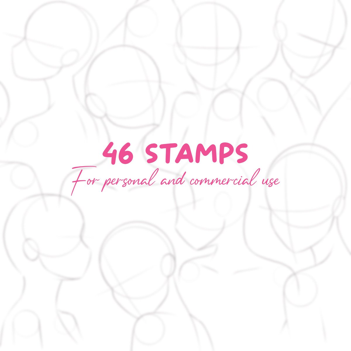 StacyTepps's tweet photo. I’ve finished my stamp brushes for drawing portraits! 

The Portrait stamps set included 46 brushes! They can be used in Photoshop and Procreate ✨ 

Link in bio 🫶

#procreatebrushes #portraitartist #drawingportrait #kofishopchallenge https://t.co/UdOI3ZXgvH