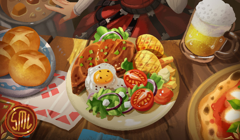 Sermella's tweet photo. I 💚 drawing food.

#UnicornOverlord
#dungeonmeshi https://t.co/4mTic9yOWk