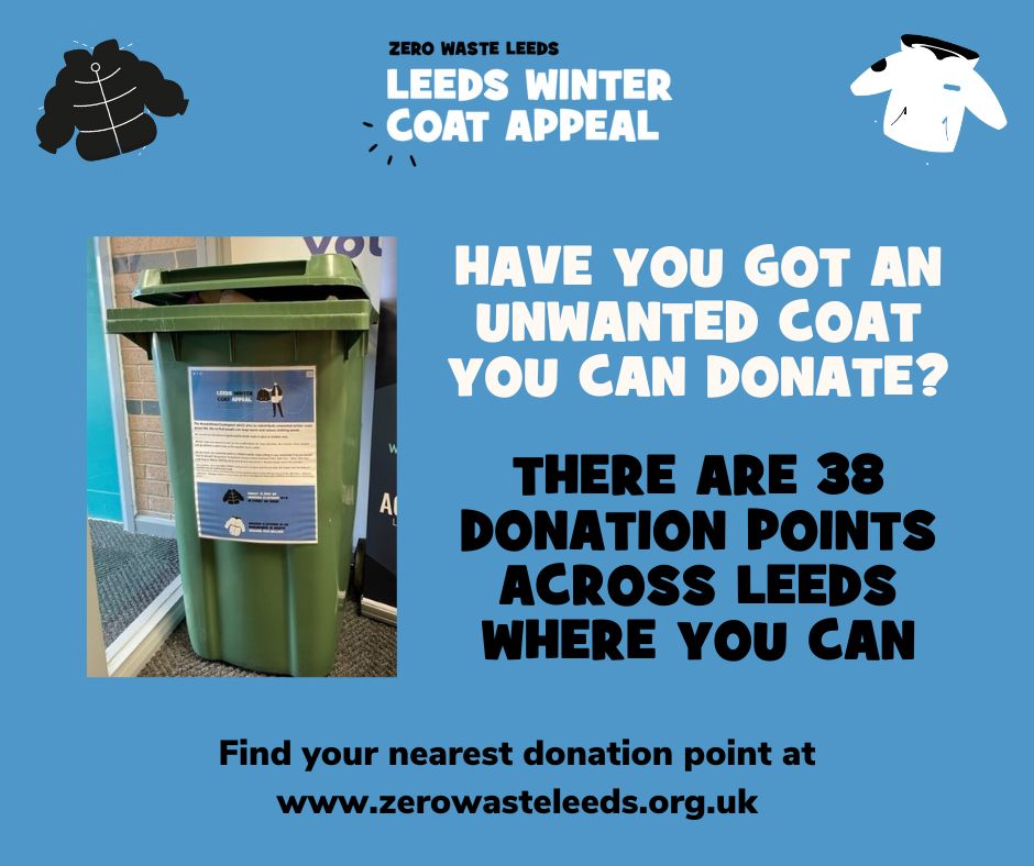 Leeds Council News (@leedscc_news) on Twitter photo In need of free, high-quality winter clothing or have unwanted clothing?
The <a href="/ZeroWasteLeeds/">Zero Waste Leeds</a> #LeedsWinterCoatAppeal is open for collections and donations.
Find out more π orlo.uk/MHIMA In need of free, high-quality winter clothing or have unwanted clothing?
The <a href="/ZeroWasteLeeds/">Zero Waste Leeds</a> #LeedsWinterCoatAppeal is open for collections and donations.
Find out more π orlo.uk/MHIMA