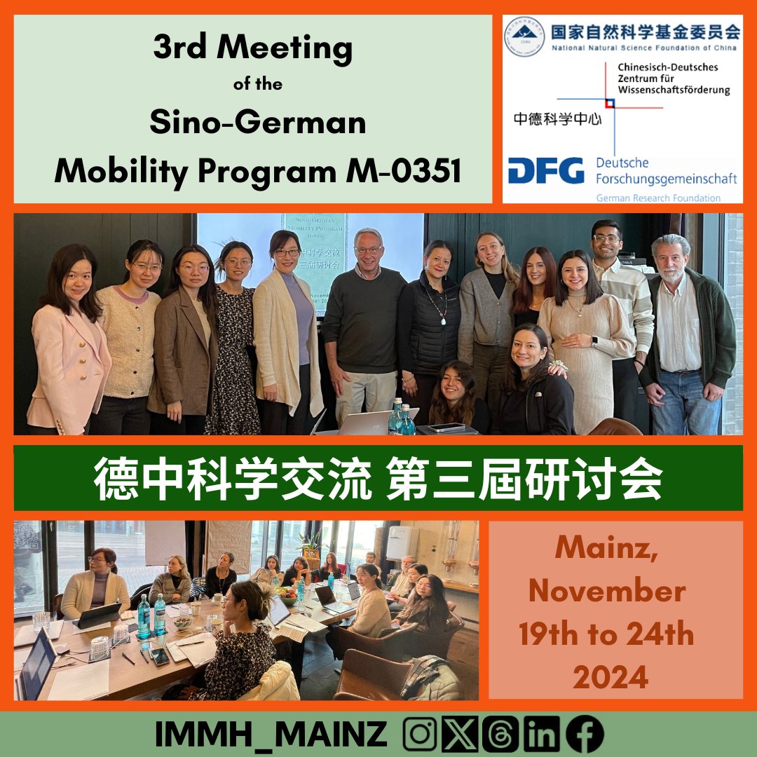 immh_mainz's tweet photo. Thank you to all participants for a wonderful #Workshop this past week! Funded by the Sino-German Center for Research Promotion we were happy to host our partners from Shanghai Jiao Tong University School of Medicine in the 3rd iteration of this international meeting. #immunology https://t.co/YsfgB00H7W