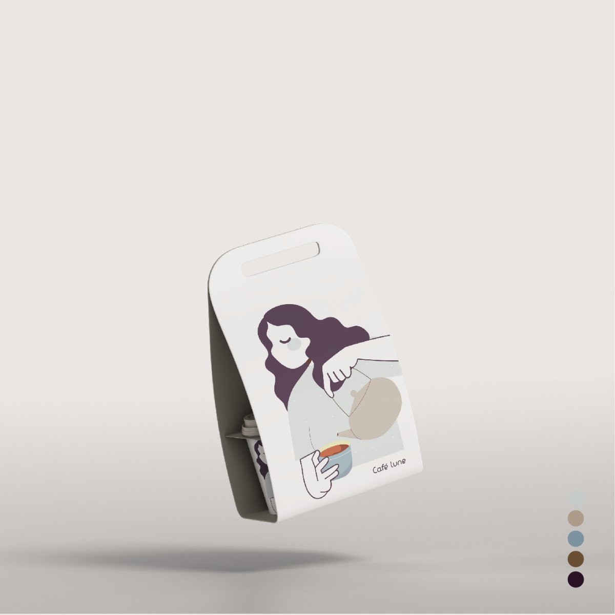 - شعار و هوية Cafe lune