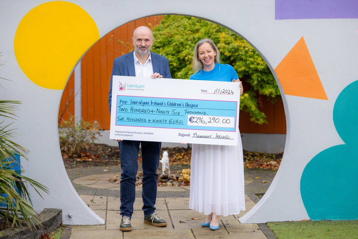 Microsoftirl's tweet photo. We’re delighted to announce that we raised over €296,000 for @LauraLynnHouse, Ireland’s only children’s hospice, by way of our 11th annual charity cycle. https://t.co/PyszNhHhbA
