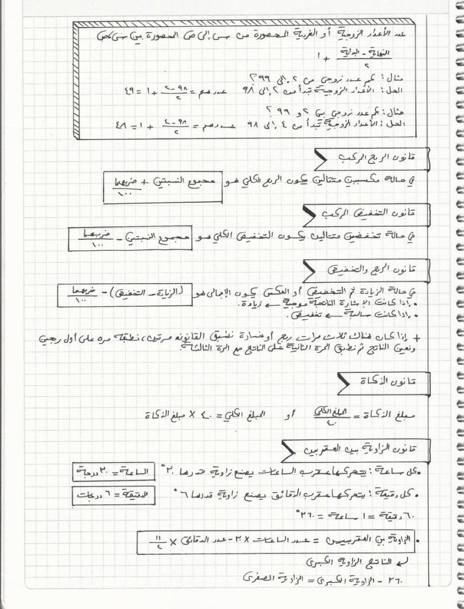 Abdullhaljedani's tweet photo. طااب أو طالبة : 
مجموعة من اهم القوانين اللي تلزمك لاختبار #القدرات وتتكرر باستمرار 
فضلها حتى ترجع لها قبل الإختبار ، وفالكم التفوق https://t.co/qWWAsx44sf
