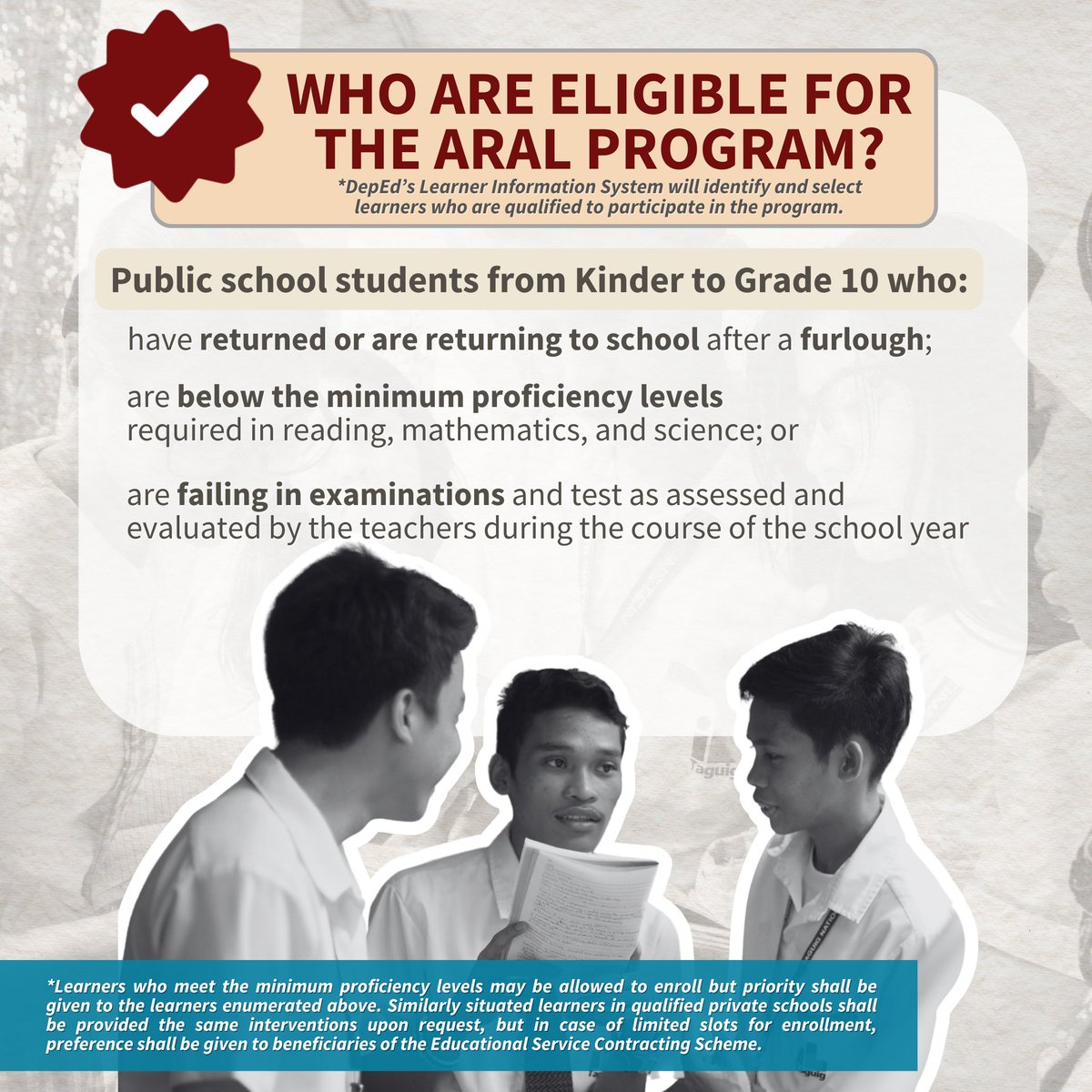 OnePBEd's tweet image. November 27 is National Reading Day! 📖

We look forward to the ARAL Program’s implementation to help learners strengthen their reading and essential skills for success in school and life.

#NationalReadingMonth2024